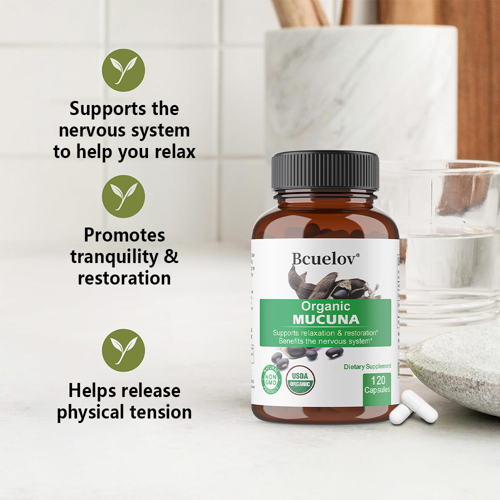 Organic Mucuna Capsules - Supp - Herbal Wellness Water บทวิจารณ์และราคา