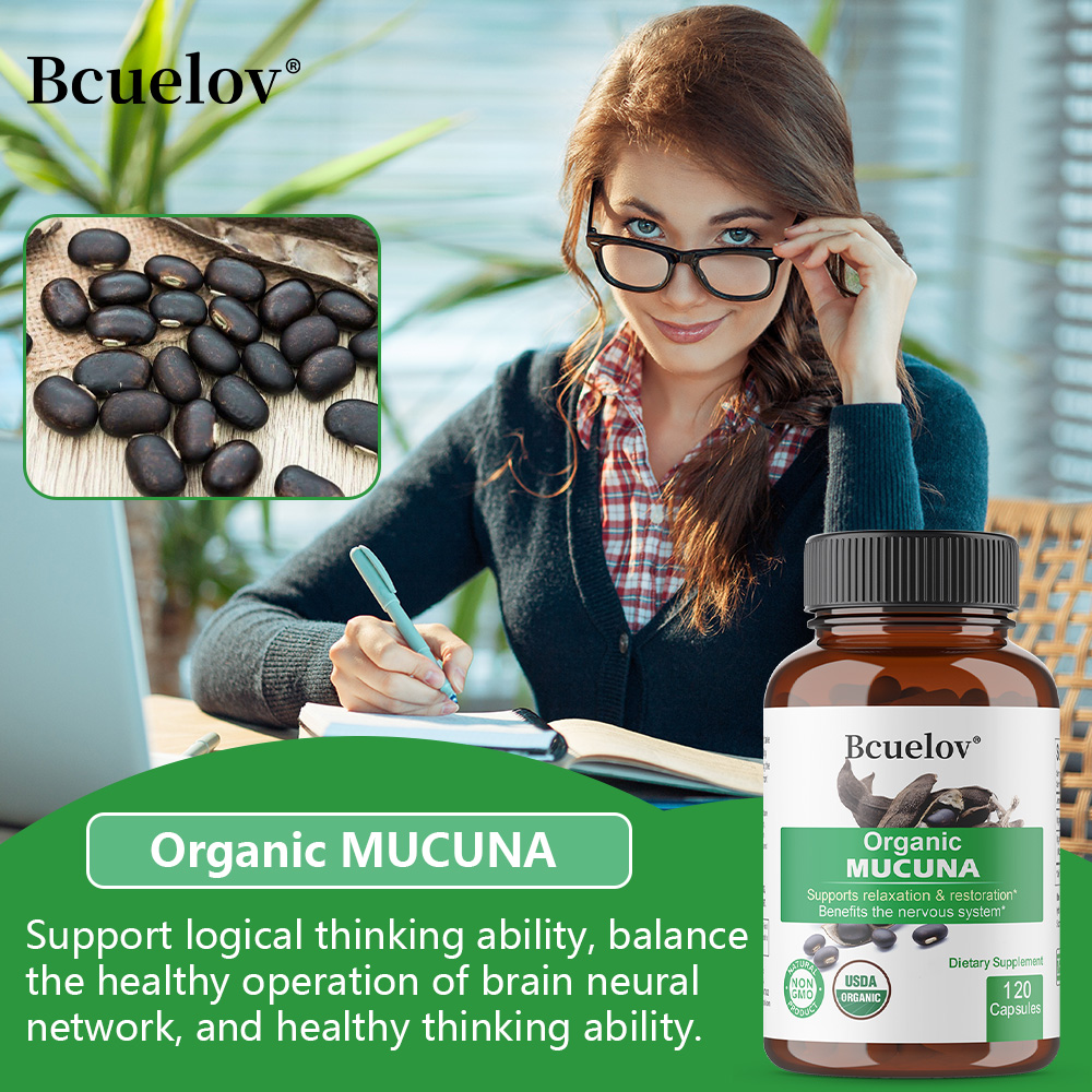 Organic Mucuna Capsules - Supp - Herbal Wellness Water บทวิจารณ์และราคา
