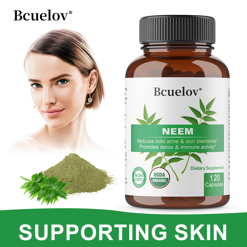 Organic Neem Leaf Capsules, He - Herbal Wellness Water บทวิจารณ์และราคา