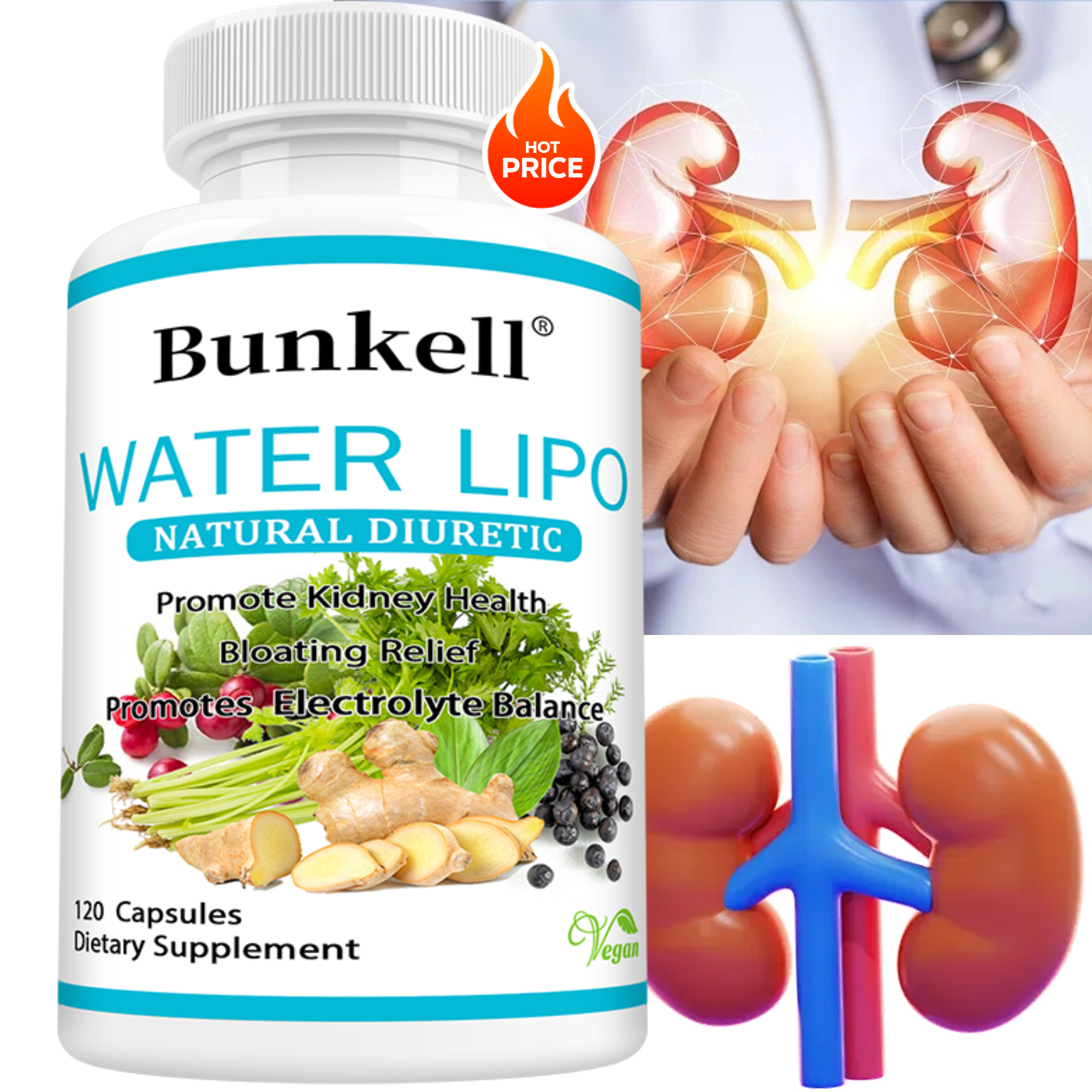 Premium Diuretic Water Kidney  - Herbal Wellness Water บทวิจารณ์และราคา