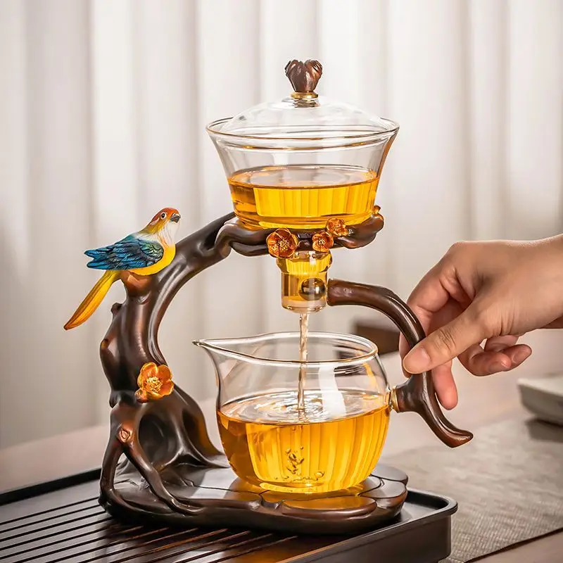 Glass Automatic Tea Set  Lazy  - Nettle Leaf Tea บทวิจารณ์และราคา