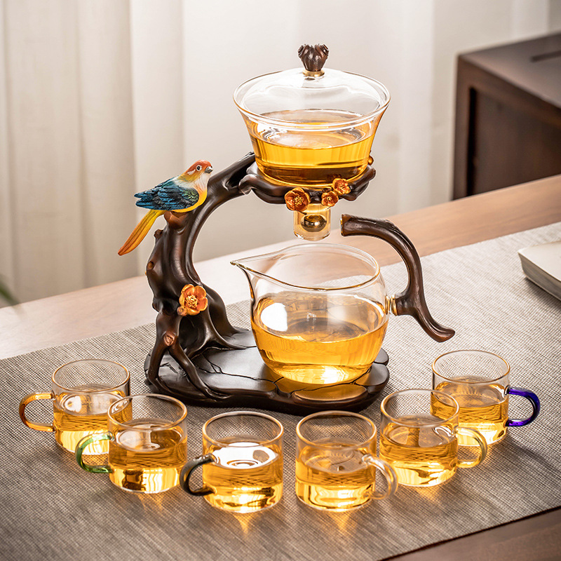 Glass Automatic Tea Set  Lazy  - Nettle Leaf Tea บทวิจารณ์และราคา