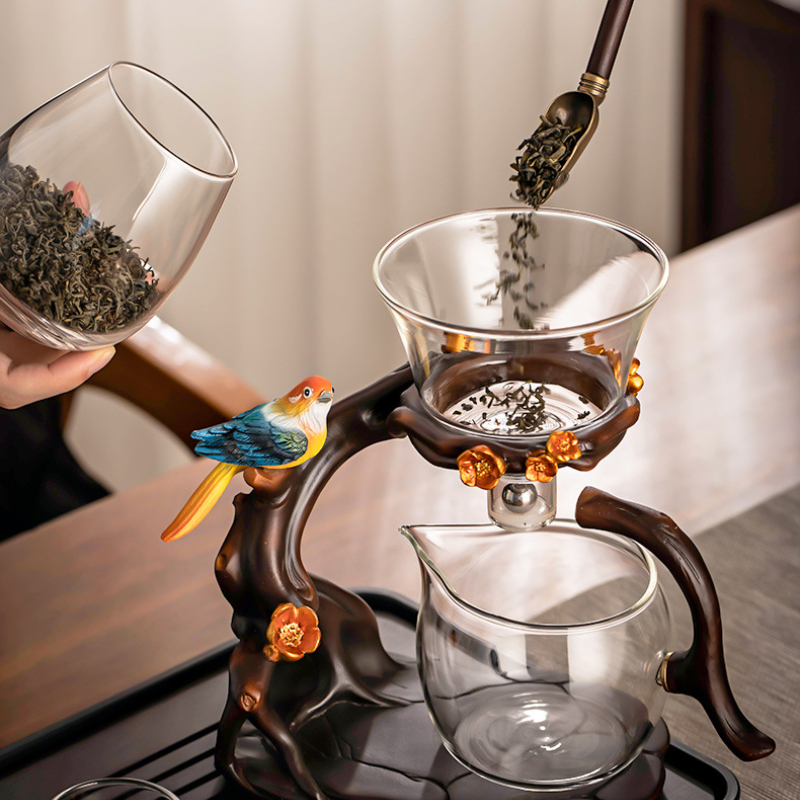 Glass Automatic Tea Set  Lazy  - Nettle Leaf Tea บทวิจารณ์และราคา